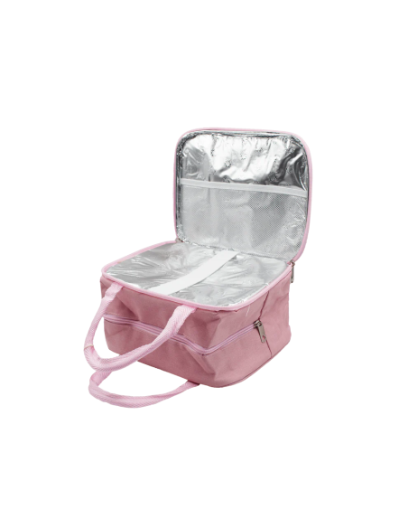 Sac à Déjeuner Isotherme à Compartiments Multiples - Rose