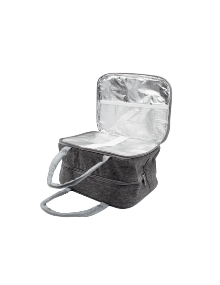 Sac à Déjeuner Isotherme à Compartiments Multiples - Gris