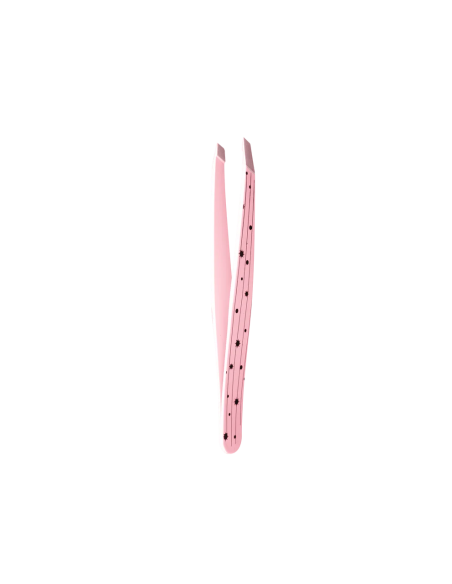 Pince à Sourcils avec Pointe Inclinée-Rose