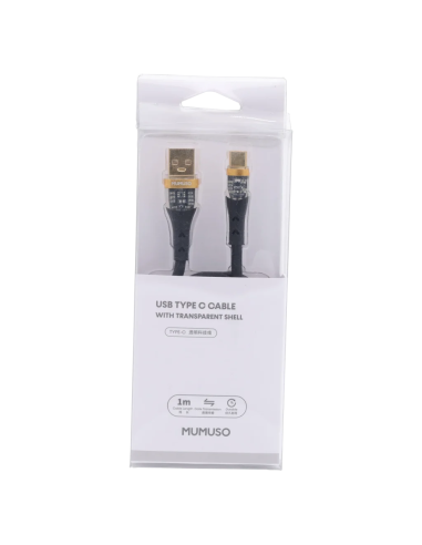 Câble Usb Type-C à Coque Transparente (Noir)