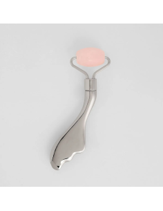 Rouleau de Massage Visage en Acier Inoxydable