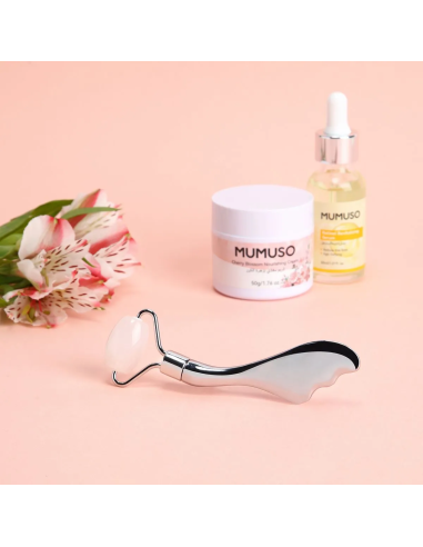 Rouleau de Massage Visage en Acier Inoxydable