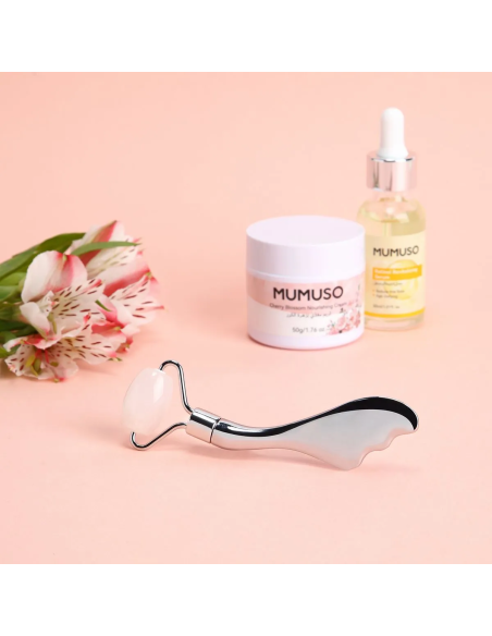 Rouleau de Massage Visage en Acier Inoxydable