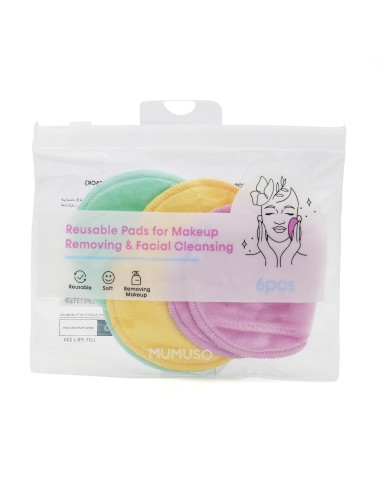 Disques Démaquillants Réutilisables Lot de 6.
