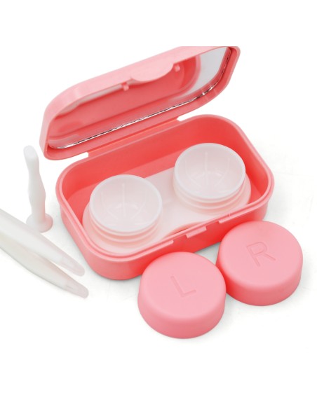 Kit Étui à Lentilles de Couleur avec Miroir