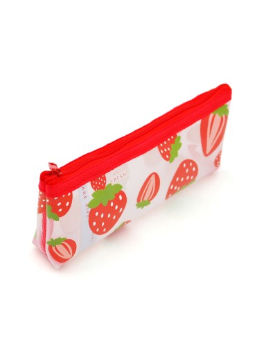Trousse Scolaire Trapézoïdale Fraise