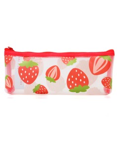 Trousse Scolaire Trapézoïdale Fraise