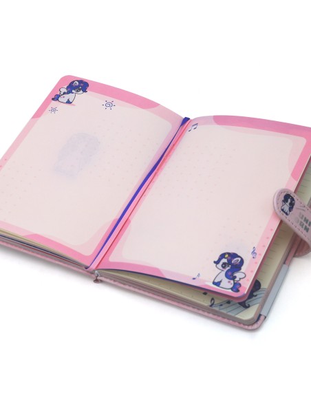 Carnet Licorne 12,4x16,8 cm Fermoir Magnétique
