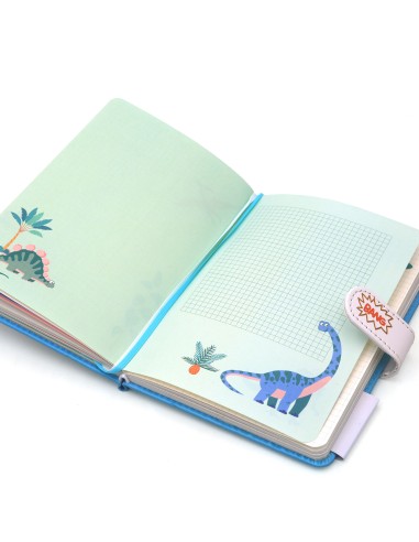 Carnet Dinosaure 12,4x16,8 cm Fermoir Magnétique
