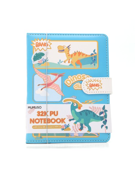 Carnet Dinosaure 12,4x16,8 cm Fermoir Magnétique