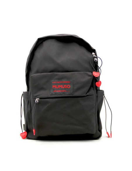 Sac à Dos Noir Cœurs Rouges