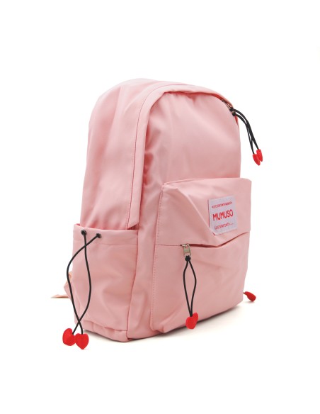 Sac à Dos Rose Cœurs Rouges