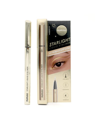 Eye-liner Liquide Waterproof Ultra-Précis Or Nacré