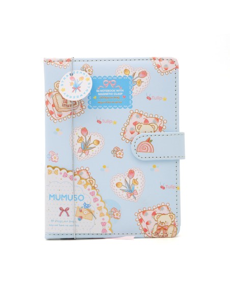 Carnet Fraise 12,4x16,8 cm Fermoir Magnétique