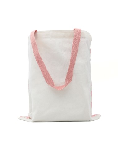 Tote Bag Sac en Coton Rose "Chat Mignon"