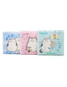 Mouchoirs Imprimés Fashion MUMUSO - Chat Mignon (60...