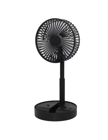 Ventilateur de Bureau Pliable Blanc avec Base de Rangement et Charge USB
