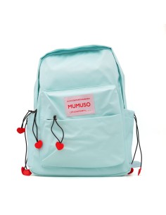 Sac à Dos Bleu Ciel Cœurs Rouges