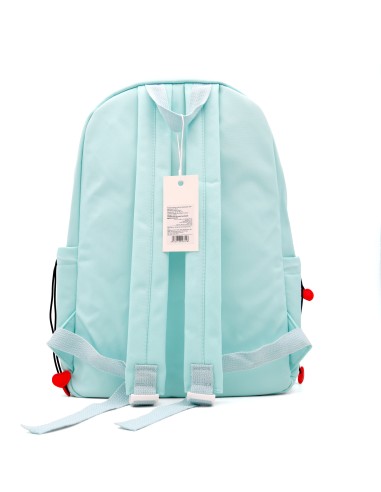 Sac à Dos Bleu Ciel Cœurs Rouges