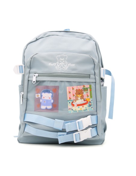 Sac à Dos Brodé Petit Ours Bleu