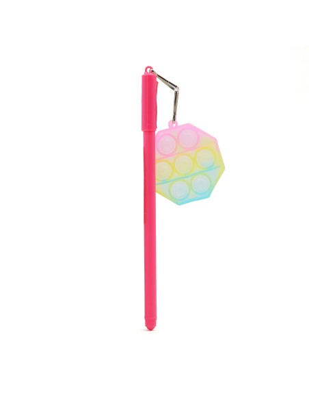 Stylo Gel Avec Pendentif Anti-Stress En Silicone