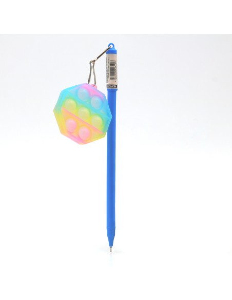 Stylo Gel Avec Pendentif Anti-Stress En Silicone