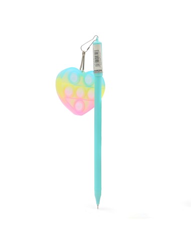 Stylo Gel Avec Pendentif Anti-Stress En Silicone