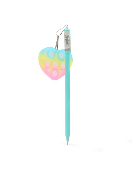 Stylo Gel Avec Pendentif Anti-Stress En Silicone