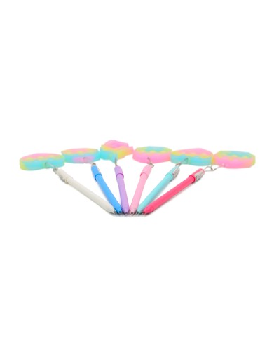 Stylo Gel Avec Pendentif Anti-Stress En Silicone