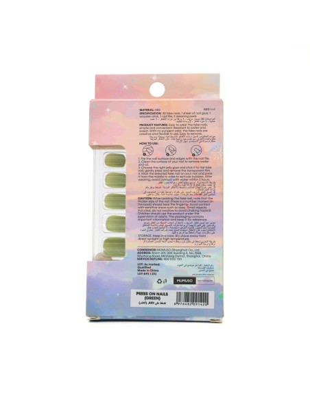 Faux-Ongles Press-On Vert