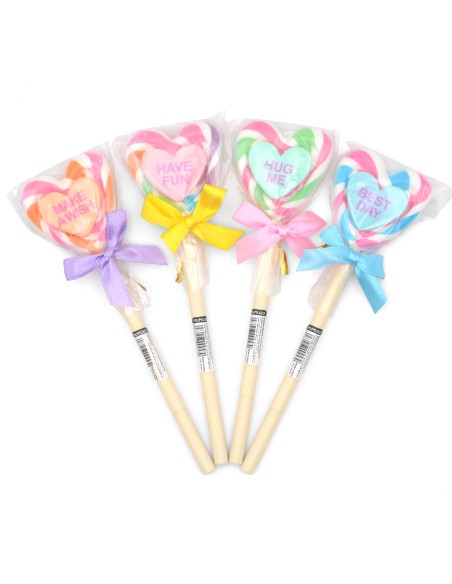 Stylo à Bille Sucette (Loving Heart) - Noir