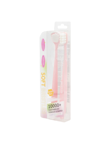 Set Brosse à Dents et Gratte-Langue Rose