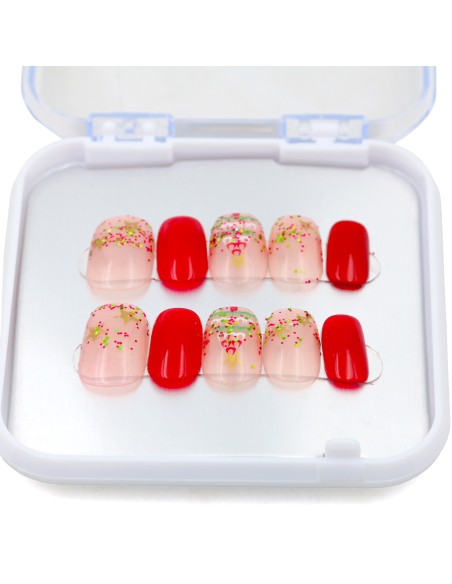 Faux Ongles Pressés MagicFinger Motif "Christmas Bell"