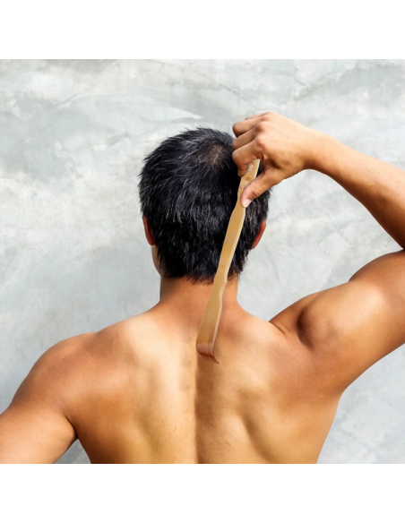 Masseur Long Manche à 2 Rouleaux avec Grattoir