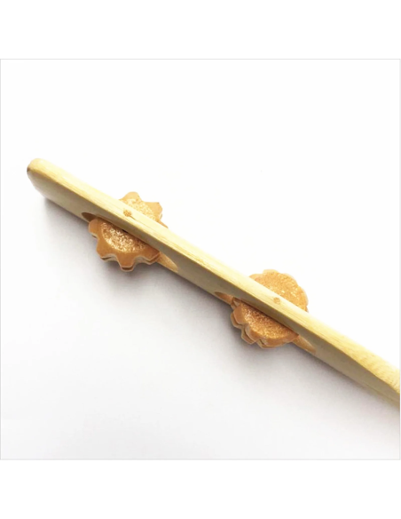 Masseur Long Manche à 2 Rouleaux avec Grattoir