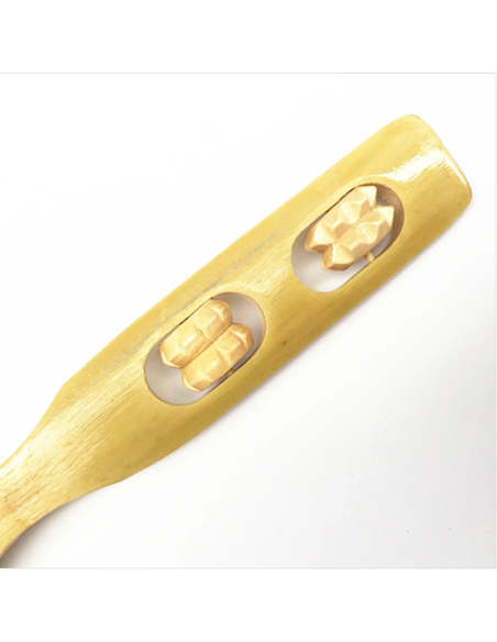 Masseur Long Manche à 2 Rouleaux avec Grattoir