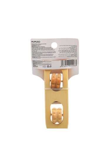 Masseur Long Manche à 2 Rouleaux avec Grattoir