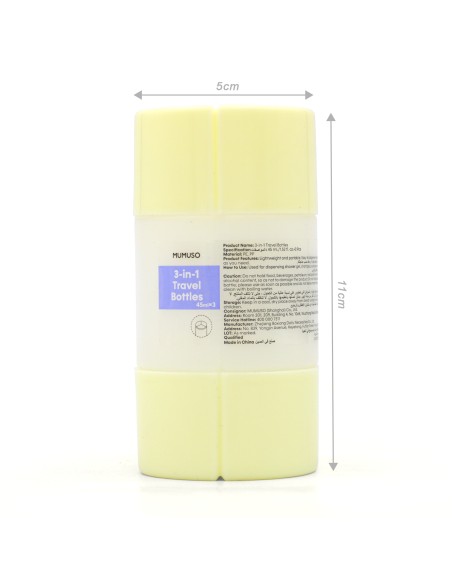 Flacons de Voyage 3 en 1 - 45 mL