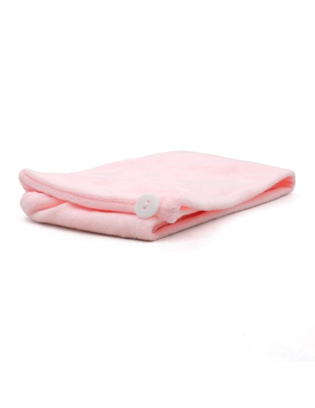 Serviettes de Séchage pour Cheveux en Microfibre Rose