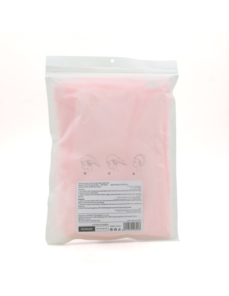 Serviettes de Séchage pour Cheveux en Microfibre Rose