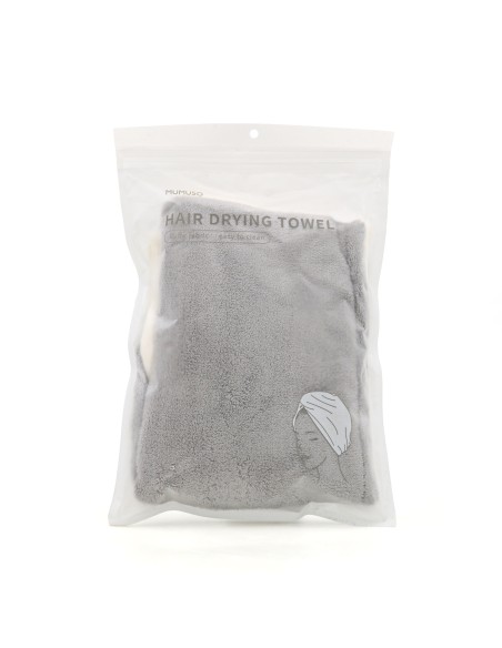 Serviette de Séchage Velours Côtelé (Gris et Blanc)