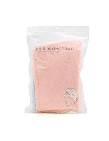 Serviette de Séchage Velours Côtelé (Rose et Bleu)