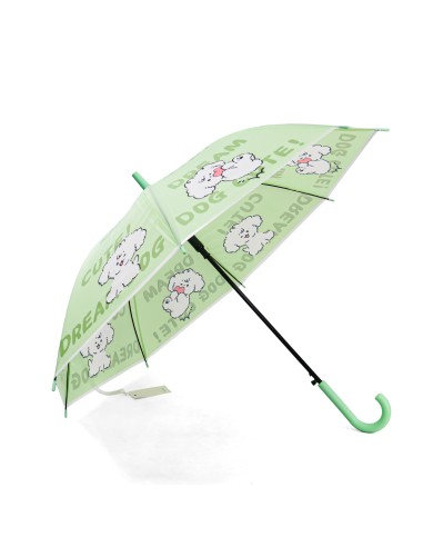 Parapluie Canne Poignée J Motif Cute Dog