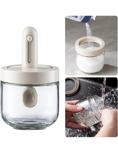 Pot à Épices avec Cuillère Rétractable