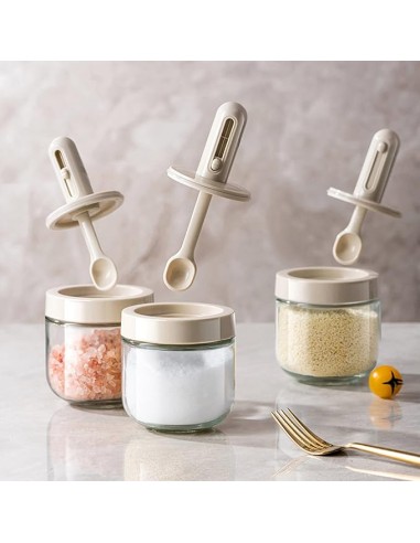 Pot à Épices avec Cuillère Rétractable