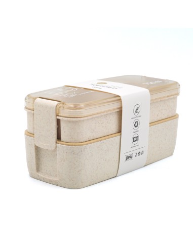 Lunch Box Paille de Blé au Couvercle...