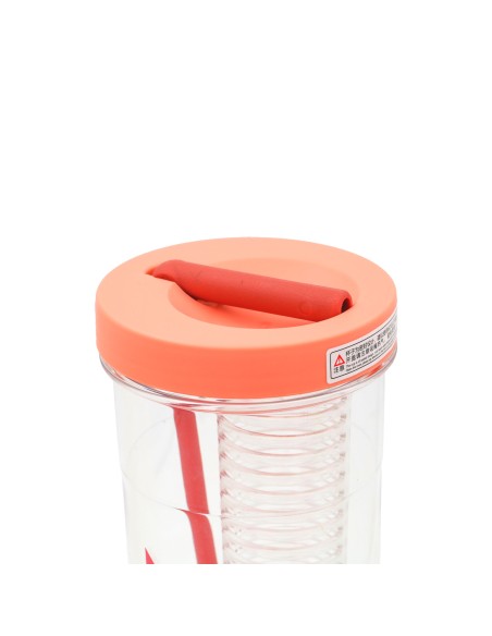 Bouteille d'eau avec Paille Pliable et Infuseur (Rose/700 ML)