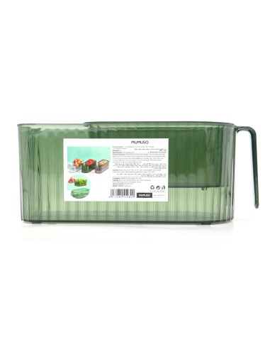 Corbeille à Fruits 2 Étages - Vert Transparent