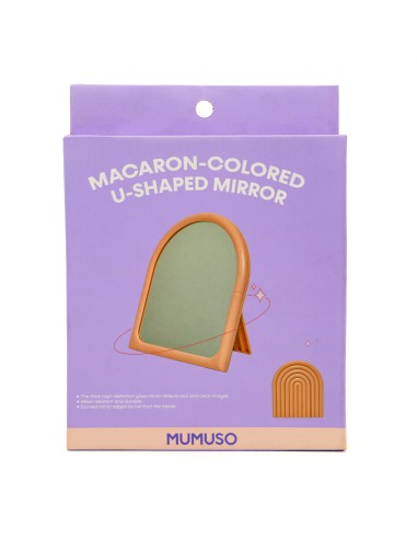 Miroir de Maquillage en U Rose Macaron