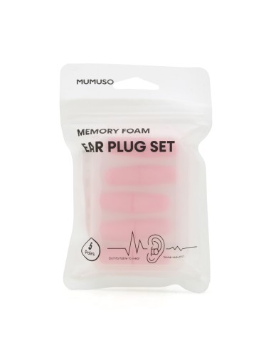 Bouchons d'Oreilles Mousse Mémoire 5 Paires - Rose